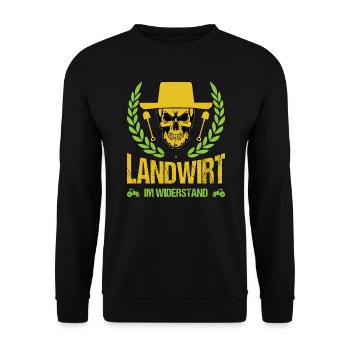 Bauern Protest Landwirt Im Widerstand Bauerndemo - Unisex Pullover - Schwarz - Vorne - Alina (178cm) & Michal (187cm)