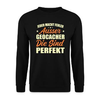 Der perfekte Spruch für jede GEOCACHER - Unisex Pullover - Schwarz - Vorne - Alina (178cm) & Michal (187cm)