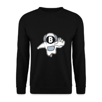 Bitcoin - Unisex Sweatshirt - black - Front - Alina (178cm) & Michal (187cm)
