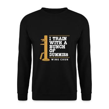 Wing Chun - Unisex Sweatshirt - black - Front - Alina (178cm) & Michal (187cm)