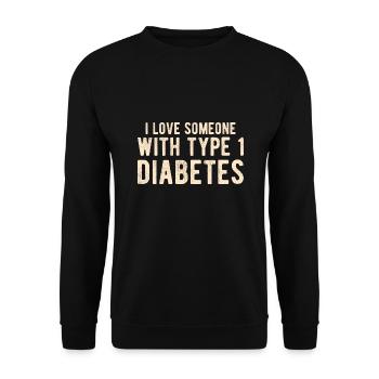 DIABETES: Type 1 Diabetes - Unisex Sweatshirt - black - Front - Alina (178cm) & Michal (187cm)