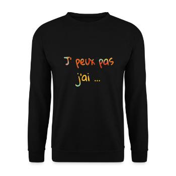 J'peux pas j'ai - Sweat-shirt Unisexe - noir - Devant - Alina (178cm) & Michal (187cm)