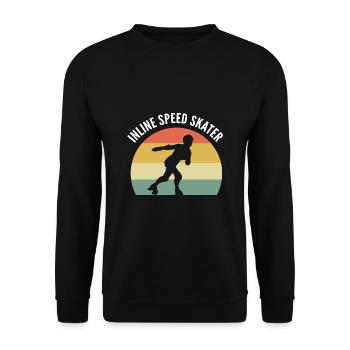 Roller Skating Roller Skates Inline Skates - Unisex Sweatshirt - black - Front - Alina (178cm) & Michal (187cm)