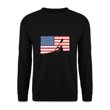 Kayaking Kayaking Canoeing Canoeing - Unisex Sweatshirt - black - Front - Alina (178cm) & Michal (187cm)