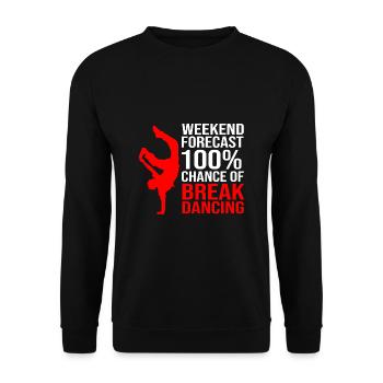 Breakdancing - Unisex Sweatshirt - black - Front - Alina (178cm) & Michal (187cm)