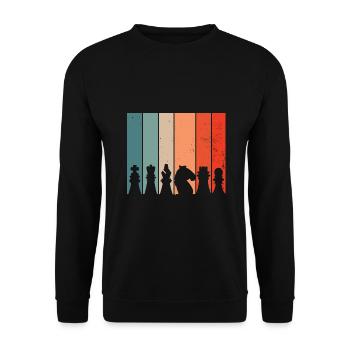 Jeu d’échecs jeu d’échecs cadeau - Sweat-shirt Unisexe - noir - Devant - Alina (178cm) & Michal (187cm)
