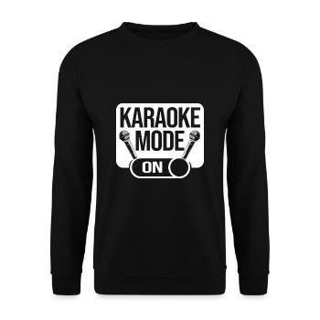 Karaoke - Unisex Sweatshirt - black - Front - Alina (178cm) & Michal (187cm)