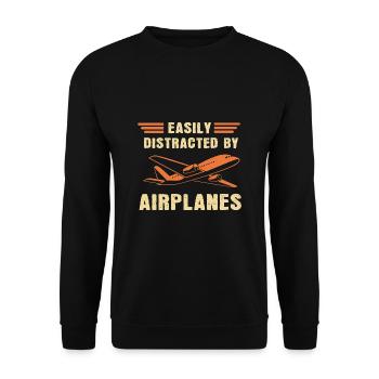 Air traffic controller - Unisex Sweatshirt - black - Front - Alina (178cm) & Michal (187cm)