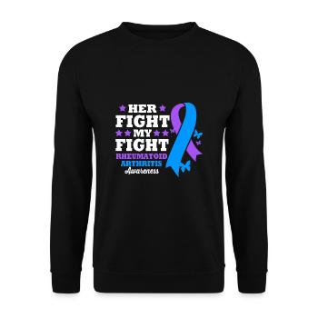 Rheuma Arthritis - Unisex Pullover - Schwarz - Vorne - Alina (178cm) & Michal (187cm)