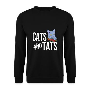 Tattoo Artist Tattoo Artist Tattooed Tattoo - Unisex Sweatshirt - black - Front - Alina (178cm) & Michal (187cm)