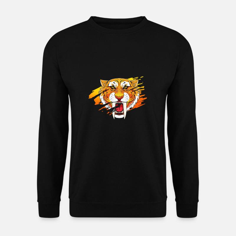 Tigre à dents de sabre - Sweat-shirt Unisexe - noir