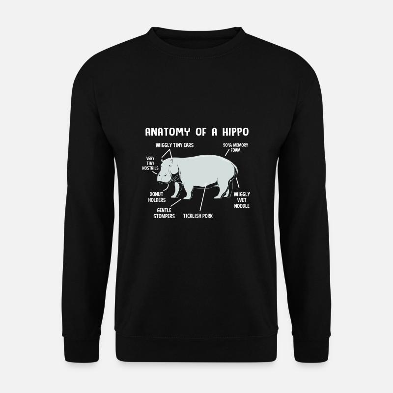 Nilpferd - Unisex Pullover - Schwarz