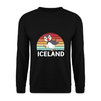 Macareux Papageientaucher - Sweat-shirt Unisexe - noir - Devant - Alina (178cm) & Michal (187cm)