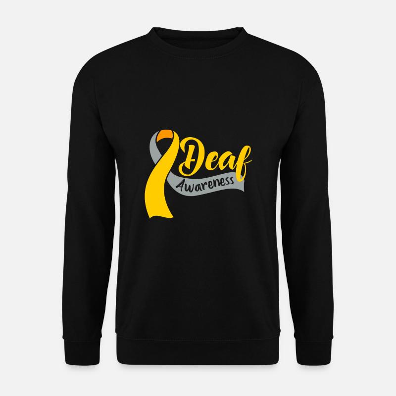 Deaf Deaf Deaf Sign Language - Unisex Sweatshirt - black
