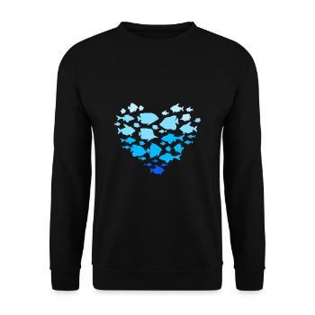 Aquariophile d’aquarium - Sweat-shirt Unisexe - noir - Devant - Alina (178cm) & Michal (187cm)