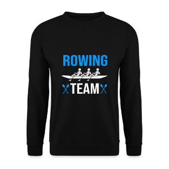 Rowing Team Rowing Rowing Rowing Boat Rowers - Unisex Sweatshirt - black - Front - Alina (178cm) & Michal (187cm)