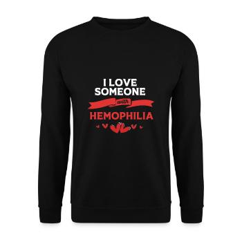 Hémophilie Hémophilie Hémophilie - Sweat-shirt Unisexe - noir - Devant - Alina (178cm) & Michal (187cm)