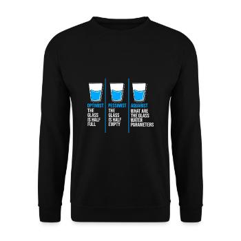 Aquarium Aquarist - Unisex Sweatshirt - black - Front - Alina (178cm) & Michal (187cm)