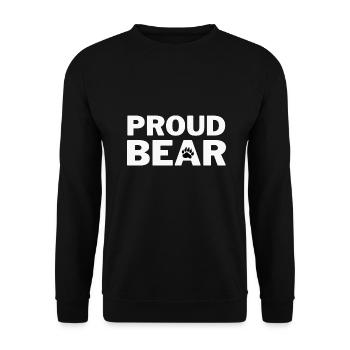 Gay Bear for Gay bear Pride Daddy woof Proud Bear - Unisex Pullover - Schwarz - Vorne - Alina (178cm) & Michal (187cm)