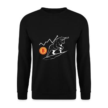 Le bitcoin - Sweat-shirt Unisexe - noir - Devant - Alina (178cm) & Michal (187cm)