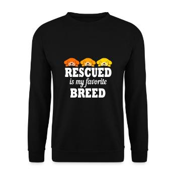 Dog Rescue Animal Rights Animal Rescue Animal Shelter - Unisex Sweatshirt - black - Front - Alina (178cm) & Michal (187cm)