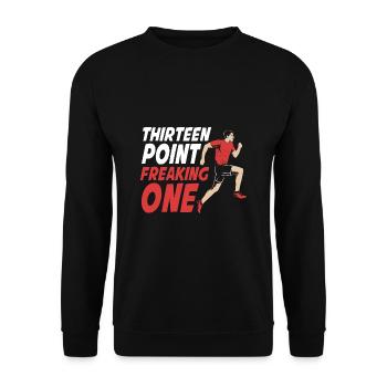 Marathon Marathonläufer - Unisex Pullover - Schwarz - Vorne - Alina (178cm) & Michal (187cm)