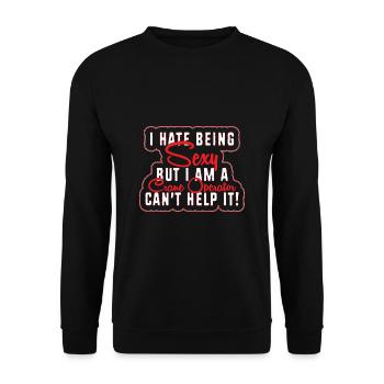 Crane operator crane - Unisex Sweatshirt - black - Front - Alina (178cm) & Michal (187cm)
