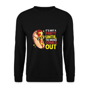 Collation hot-dog - Sweat-shirt Unisexe - noir - Devant - Alina (178cm) & Michal (187cm)