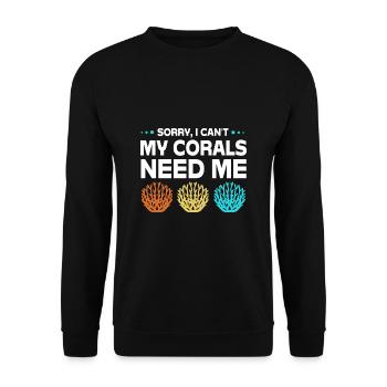 Aquarium Aquarist - Unisex Sweatshirt - black - Front - Alina (178cm) & Michal (187cm)