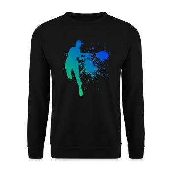 Tennis Tennis Men's Women's Tennis - Unisex Sweatshirt - black - Front - Alina (178cm) & Michal (187cm)