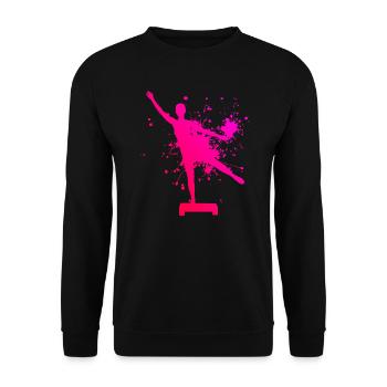 Fitness Training Aérobie Femmes Aerobic Fitness - Sweat-shirt Unisexe - noir - Devant - Alina (178cm) & Michal (187cm)