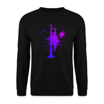 Jazz Trompette Trompette Trompette Trompette - Sweat-shirt Unisexe - noir - Devant - Alina (178cm) & Michal (187cm)