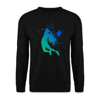 Badminton Squash Badminton Hommes Badminton Femmes - Sweat-shirt Unisexe - noir - Devant - Alina (178cm) & Michal (187cm)