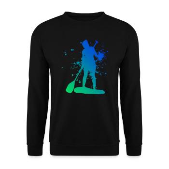 Standup Paddle Ladies Standup Paddleboard Standup P - Unisex Sweatshirt - black - Front - Alina (178cm) & Michal (187cm)