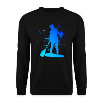Stand up Paddling Board Standup Paddle Standup Pad - Unisex Sweatshirt - black - Front - Alina (178cm) & Michal (187cm)