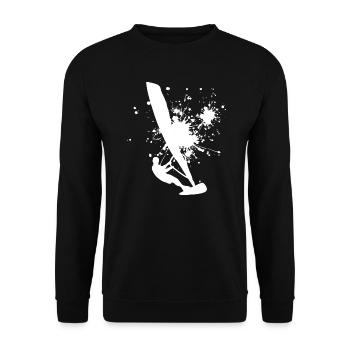Surfing Women Windsurfer Men Surfer Windsurfing - Unisex Sweatshirt - black - Front - Alina (178cm) & Michal (187cm)