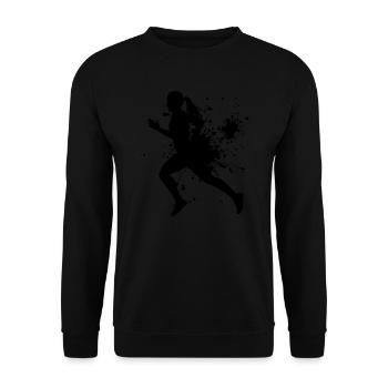 Jogging Féminin Course Course Fitness Running - Sweat-shirt Unisexe - noir - Devant - Alina (178cm) & Michal (187cm)