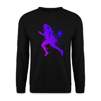 Fitness Cross Country Running Jogging Joggen - Sweat-shirt Unisexe - noir - Devant - Alina (178cm) & Michal (187cm)