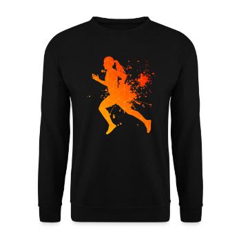 Cross Country Running Jogging Joggen Running - Sweat-shirt Unisexe - noir - Devant - Alina (178cm) & Michal (187cm)