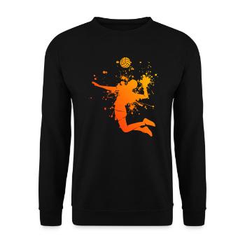 Volleyball de plage masculin Beach Volley Volleyball - Sweat-shirt Unisexe - noir - Devant - Alina (178cm) & Michal (187cm)