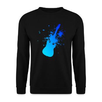 Guitariste Guitare Guitare Dames Hommes Guitare Joue - Sweat-shirt Unisexe - noir - Devant - Alina (178cm) & Michal (187cm)