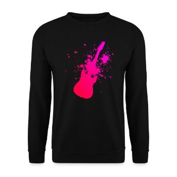 Guitariste Guitariste Homme Guitariste Guitare - Sweat-shirt Unisexe - noir - Devant - Alina (178cm) & Michal (187cm)