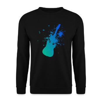 Guitariste Homme Guitare Guitare Femme Guitare Joue - Sweat-shirt Unisexe - noir - Devant - Alina (178cm) & Michal (187cm)
