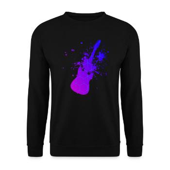 Guitariste Hommes Femmes Guitare Guitare Gitarris - Sweat-shirt Unisexe - noir - Devant - Alina (178cm) & Michal (187cm)