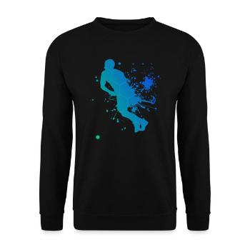 Innebandy Unihockeyspielen Herren Salibandy - Unisex Pullover - Schwarz - Vorne - Alina (178cm) & Michal (187cm)
