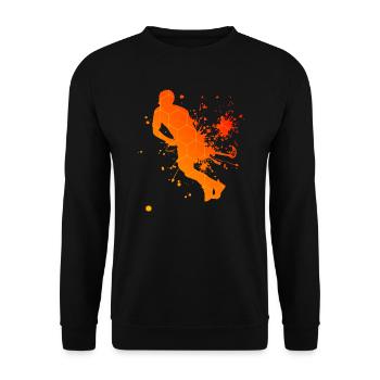 Unihockeyspielen Floorball Salibandy Hockey - Unisex Pullover - Schwarz - Vorne - Alina (178cm) & Michal (187cm)
