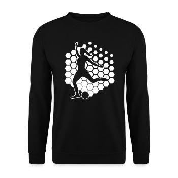 Football Football Footballers Football Matches - Unisex Sweatshirt - black - Front - Alina (178cm) & Michal (187cm)