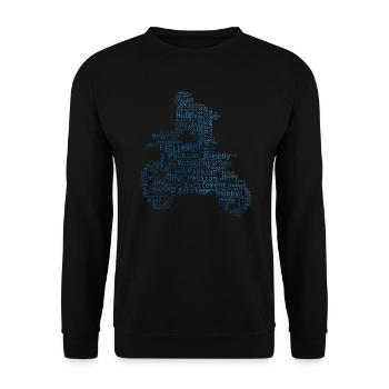 Supermotard Freestyle Motocross Motocross Dirt Biker - Sweat-shirt Unisexe - noir - Devant - Alina (178cm) & Michal (187cm)