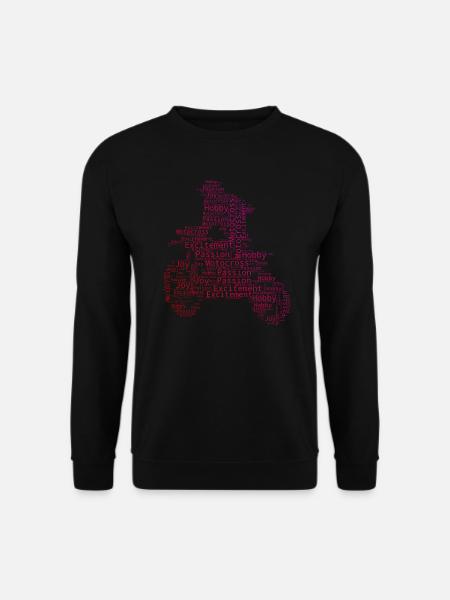 Women's Supermoto Motocross Dirtbike Dirt Biker - Unisex Sweatshirt - black