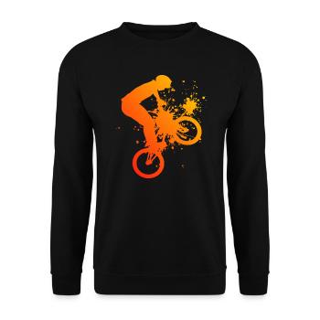 Bike Women BMX BMX Bike Cycling BMX Boys - Unisex Sweatshirt - black - Front - Alina (178cm) & Michal (187cm)